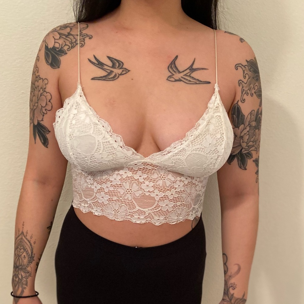 forever 21 lace tank top